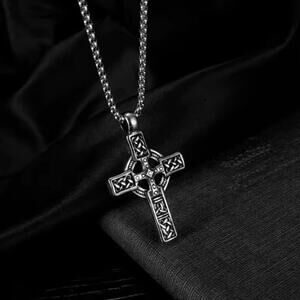 Celtic Cross Necklace Irish Christian VTG Retro Fashion Anniversary Birthday NEW
